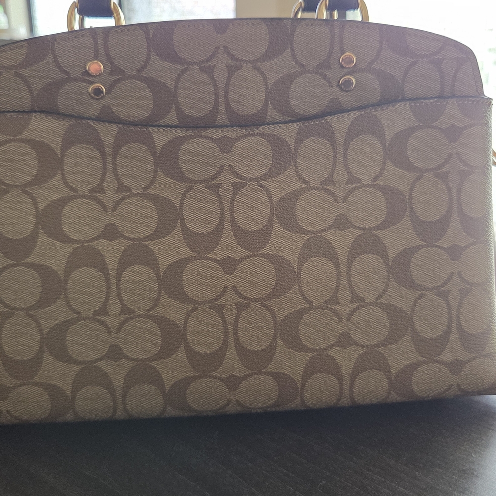 Coach Signature Brown and Red Women's Bag - Picture 5 of 10